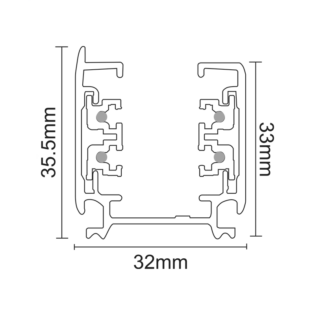 Aca-Lighting ΡΑΓΑ 4 ΚΑΛΩΔΙΩΝ 1m ΜΑΥΡΗ