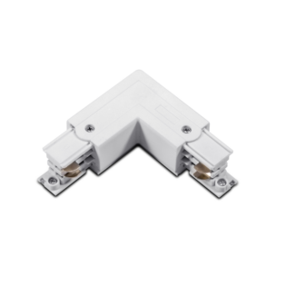 Aca-Lighting WHITE 90° CORNER SUPPLY 4 WIRES LEFT