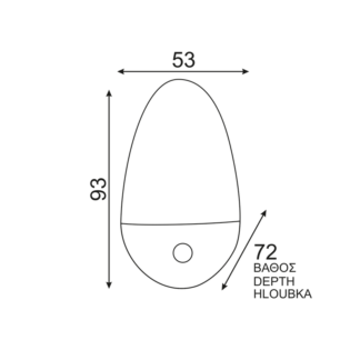 Παιδικά ΛΑΜΠΑΚΙ ΝΥΚΤΟΣ LED ΜΕ ΔΙΑΚΟΠΤΗ ON-OFF 1W 4000K 230V