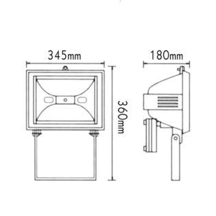 Aca-Lighting # ΠΡΟΒΟΛΕΑΣ ΙΩΔΙΟΥ ΑΝΕΥ.ΛΑΜ.1500W ΛΕΥΚΟΣ