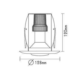 Aca-Lighting ΣΠΟΤ R80 ΜΑΥΡΟ