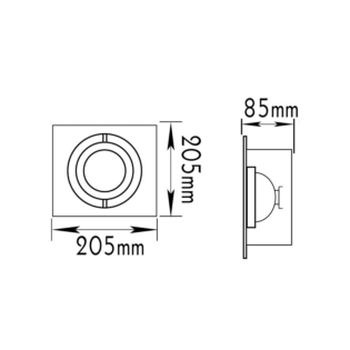 Aca-Lighting ΣΠΟΤ 1ΦΩΤΟ ΧΩΝΕΥΤΟ ΑR111 ΓΚΡΙ