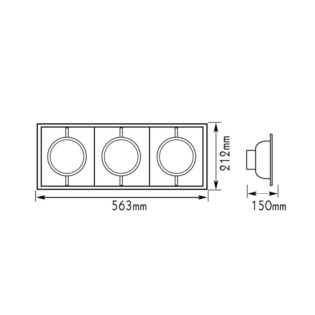 Επαγγελματικός Φωτισμός ΣΠΟΤ ΧΩΝ/ΤΟ G12 150W 3ΦΩΤΟ ΧΩΡ. ΣΥΣ.ΕΝΑΥΣΗΣ