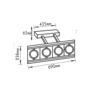 Aca-Lighting ΣΠΟΤ 4ΦΩΤΟ ΕΞΩΤΕΡ ΠΑΡΑΛΛ AR111