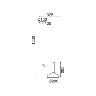 NETTO ΚΡΕΜΑΣΤΟ Φ/Σ 1ΧΕ27 ΟΡΕΙΧΑΛΚΟ+ΜΑΥΡΟ 33Χ20XΗ120CM SHERLOCK