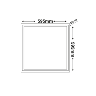 Aca-Lighting LED PANEL 40W 595X595X50mm 3000K 3450Lm 230V AC Ra80