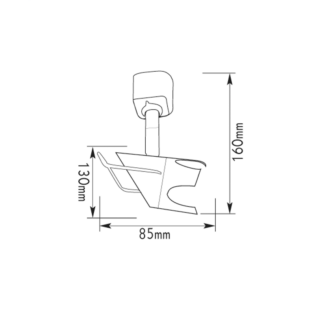 Aca-Lighting ΣΠΟΤ ΡΑΓΑΣ GU10 ΜΑΥΡΟ N.ΤΥΠΟΥ