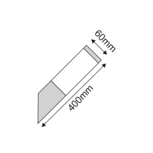 Aca-Lighting ΑΠΛΙΚΑ ΤΕΤΡΑΓΩΝΗ ΚΥΡΤΗ ΑΝΟΞΕΙΔΩΤΗ ΥΨΟΣ 40cm