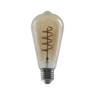 Aca-Lighting LED FILAMENT E27 DIM ST64 AMBER SPIRAL 4W 1800K 230V AC 270LM RA80