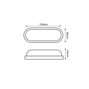 Aca-Lighting LED PC WHITE WALL LUMINAIRE 230V AC IP65 10W 950lm 6000K 110° Ra80