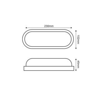 Aca-Lighting LED PC WHITE WALL LUMINAIRE 230V AC IP65 20W 1800lm 6000K 110° Ra80