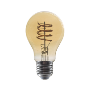 Aca-Lighting LED FILAMENT E27 DIM A60 AMBER SPIRAL 4W 1800K 230V AC 270LM RA80