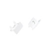 Aca-Lighting SET OF WHITE PLASTIC END CAPS FOR P139N, 2 PCS WITH HOLE