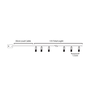 “PLASTIC RAINBOW”, 10 LED ΛΑΜΠΑΚΙΑ ΣΕ ΣΕΙΡΑ ΜΕ ΜΠΑΤΑΡΙΕΣ (2xAA), WW, IP20, 135+30cm, ΔΙΑΦΑΝ