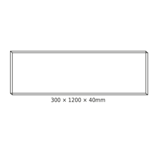 Επαγγελματικός Φωτισμός CEILING ALUM FRAME 30x120x4cm FOR PILO LED PANELS (NO SCREWS)