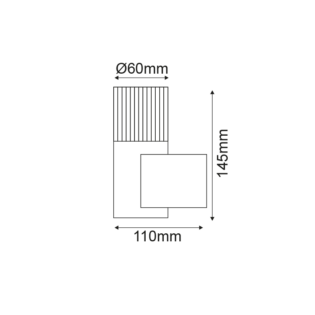 ΠΡΟΪΟΝΤΑ UP CLEAR 2W LED 3000K 230V GREY