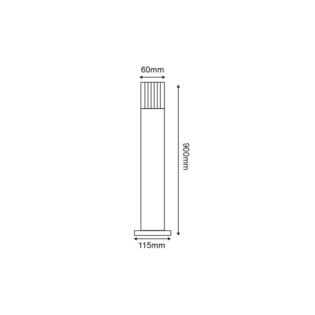 Κολωνάκια POLE 90CM CLEAR 2W LED 3000K 230V GREY