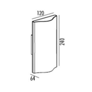 LED ΑΠΛΙΚΑ ΤΟΙΧΟΥ 230V 2Χ7W 571Lm 3000K 97° SMOOTH UP DOWN