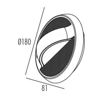 NETTO ΑΠΛΙΚΑ 2 ΔΕΣΜΕΣ 1Χ6W ΘΕΡΜΟ IP54 Φ180X81 ΜΜ