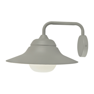 Aca-Lighting ^ΓΚΡΙ ΕΠΙΤΟΙΧΟ ΦΩΤΙΣΤΙΚΟ JULIE 1XE27 IP44 ΜΕ ΟΠΑΛ ΓΥΑΛΙ