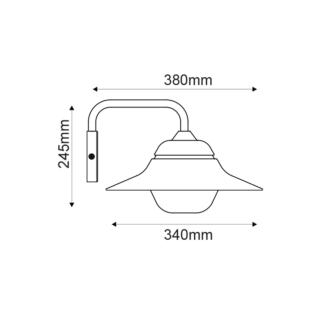 Aca-Lighting ^ΓΚΡΙ ΕΠΙΤΟΙΧΟ ΦΩΤΙΣΤΙΚΟ JULIE 1XE27 IP44 ΜΕ ΟΠΑΛ ΓΥΑΛΙ