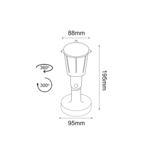 Προβολάκια LED PP GREY SPOT LIGHT 230V IP54 6W 3000K 480Lm SMD120°Ra80