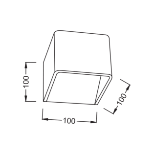 Επιτοίχια ΛΕΥΚΗ ΑΠΛΙΚΑ LED UP-DOWN CUBE 1X3W 230V 4000K 25000hrs NEPHELE