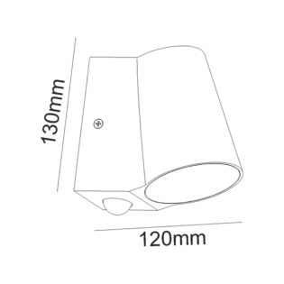 Aca-Lighting ^LED COB WALL SENSOR LUMINAIRE 6W 400LM 100° 230V AC 3.000K DARK GREY CRI80 IP54 30.000HRS