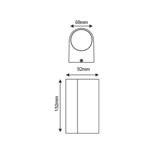 Aca-Lighting ^GU10 WALL LUMINAIRE 230V AC MATT WHITE IP65 MAX.2X35W