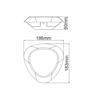 Aca-Lighting ^LED SMD WALL LUMINAIRE 7W 520LM 330° 230V AC 3.000K DARK GREY CRI80 IP54 30.000HRS