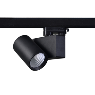 Επαγγελματικός Φωτισμός BLACK LED TRACK LUMINAIRE 20W 4000K 3-PHASE 38° 2100LM 230V AC Ra80