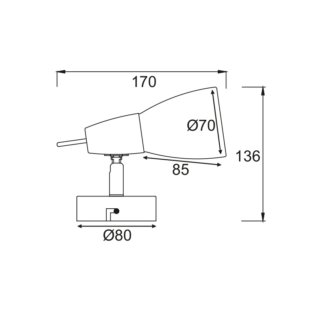 ΣΠΟΤ Ι ΓΥΑΛΙ ΜΠΡΟΝΖΕ 40W E14 KAMET