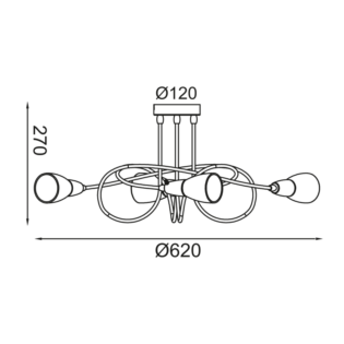 NETTO ΣΠΟΤ ΙΙΙΙ ΓΥΑΛΙ ΝΙΚΕΛ ΜΑΤ 4Χ40W E14 KAMET