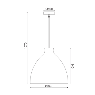 ΚΡΕΜΑΣΤΟ Φ/Σ 1ΧΕ27 ΚΑΦΕ ΚΑΛΑΜΙ Φ34ΧΗ107CM OIA