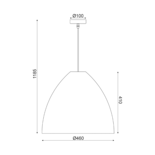 ΚΡΕΜΑΣΤΟ Φ/Σ 1ΧΕ27 ΚΑΦΕ ΚΑΛΑΜΙ Φ45ΧH119CM OIA