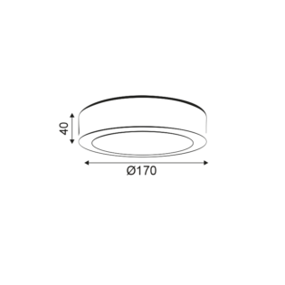 Aca-Lighting ROUND NM  CEIL.LED SLIM PANEL 14W 3000K 950Lm 230V Φ172 Ra80