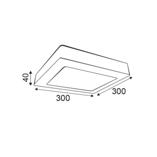 Aca-Lighting SQUARE NM CEIL.LED SLIMPANEL 26W3000K 1830Lm230V 300X300Ra80