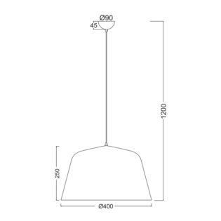 ΚΡΕΜΑΣΤΟ Φ/Σ 1ΧΕ27 ΜΕΤΑΛΛΙΚΟ ΓΚΡΙ Φ40ΧΗ120CM PALLADA