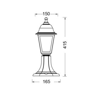 Aca-Lighting 4S PLASTIC FLOOR GARDEN RUST LUMINAIRE 40,5CM E27 IP44