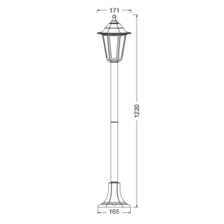 Κολωνάκια 6S PLASTIC FLOOR GARDEN WHITE LUMINAIRE 100CM E27 IP44