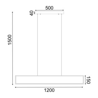 Επιτοίχια ΚΡΕΜΑΣΤΟ Φ/Σ LED 32W 3000K 2600LM AELIA ΜΑΥΡΟ ΜΕΤ/ΚΟ IP20 120X6XH150CM