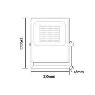 Προβολείς BLACK LED SMD FLOOD LUMINAIRE IP66 100W RGBW 230V