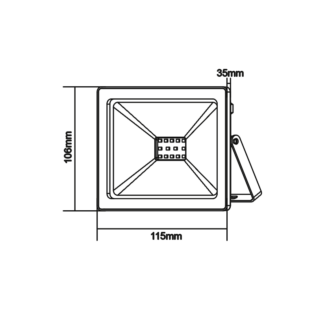 Προβολείς BLACK LED SMD FLOOD LUMINAIRE IP66 10W 3000K 800Lm 12-24V DC RA80