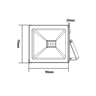 Προβολείς WHITE LED SMD FLOOD LUMINAIRE IP66 10W 3000K 800Lm 230V RA80