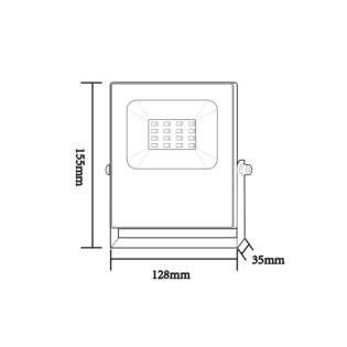 Aca-Lighting BLACK LED SMD FLOOD LUMINAIRE IP66 10W RGBW 230V