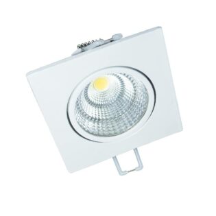 NETTO SQUARE WHITE MOV. LED SPOT 6W 3000K 410Lm COB 230V 60° Ra80