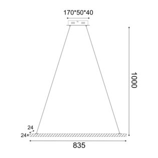 Κρεμαστά ΚΡΕΜΑΣΤΟ Φ/Σ LED 13W 3000K 1300LM CANELA ΞΥΛΟ+ΛΕΥΚΟ ΜΕΤ/ΚΟ 83,5X8XH100CM