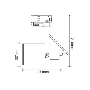 Aca-Lighting ^TRACK SPOT PAR30 4C BLACK No13