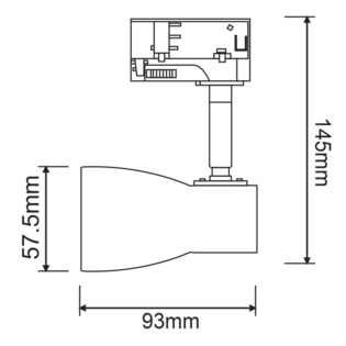 Aca-Lighting ^TRACK SPOT GU10 4C WHITE No67 4 ΚΑΛ.