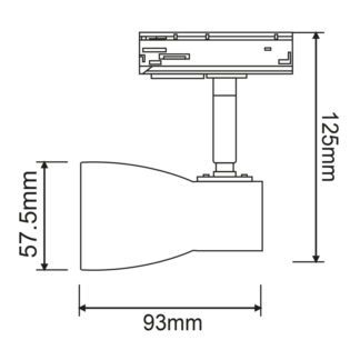 Aca-Lighting ^TRACK SPOT GU10 3C WHITE No67 2 ΚΑΛ.